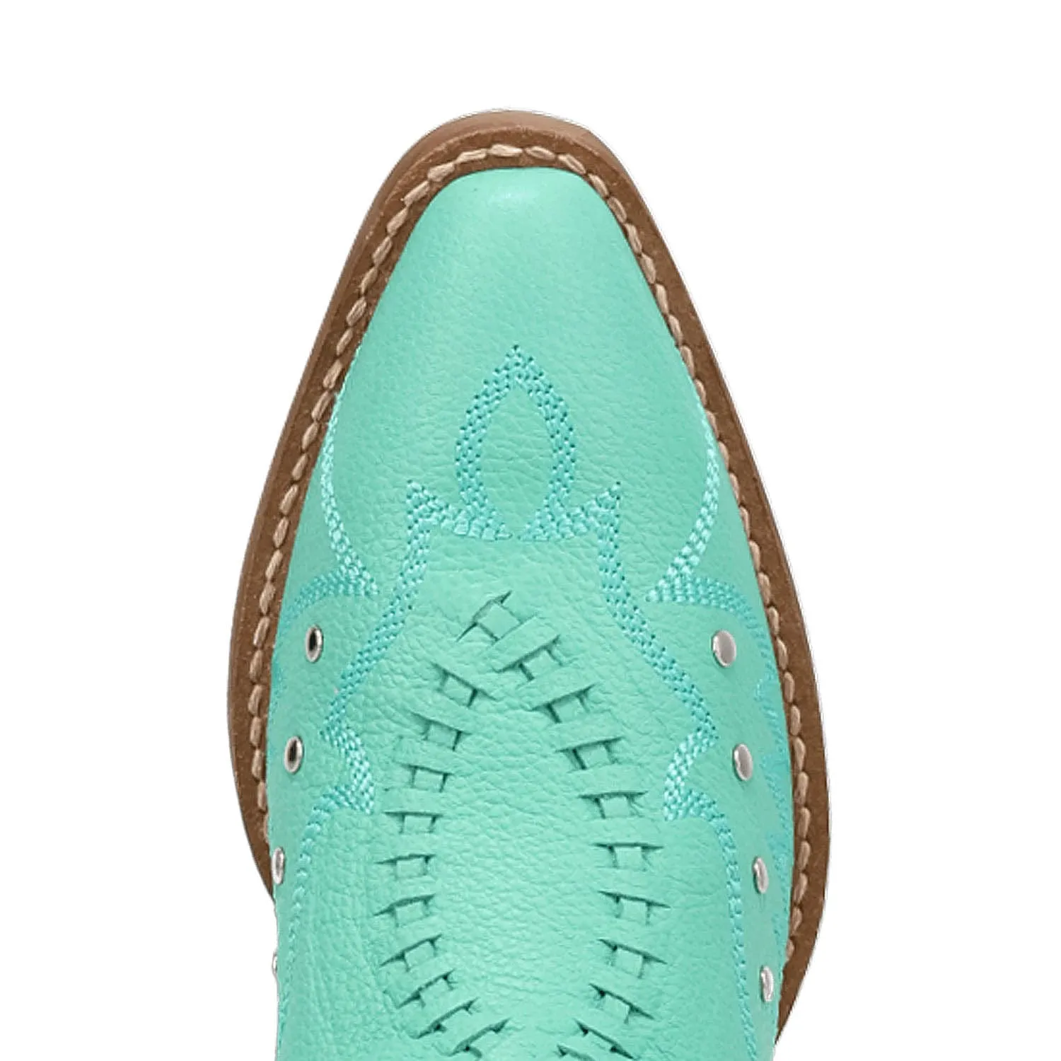 Dingo Womens Preciousie Green Leather Cowboy Boots
