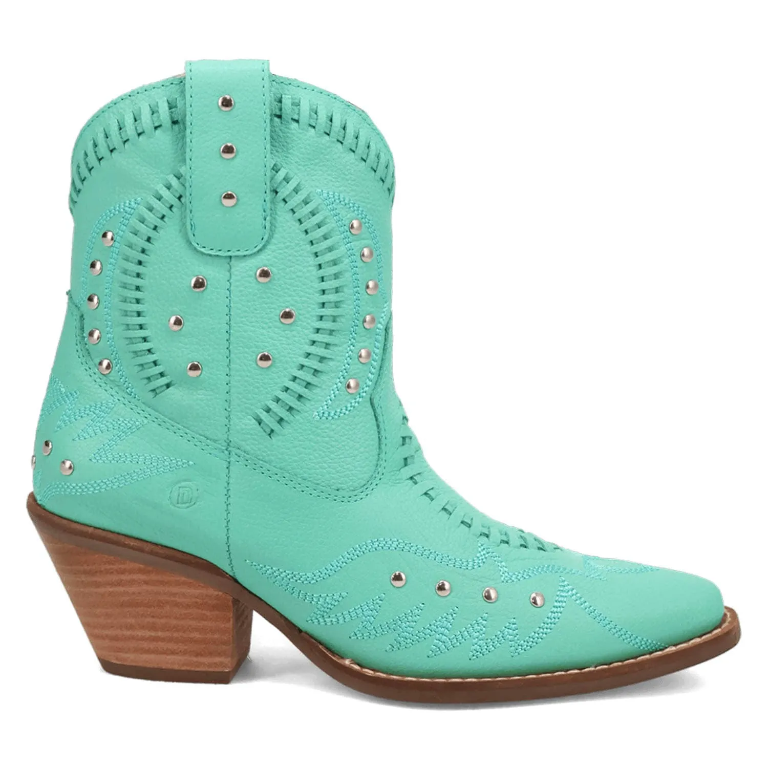 Dingo Womens Preciousie Green Leather Cowboy Boots
