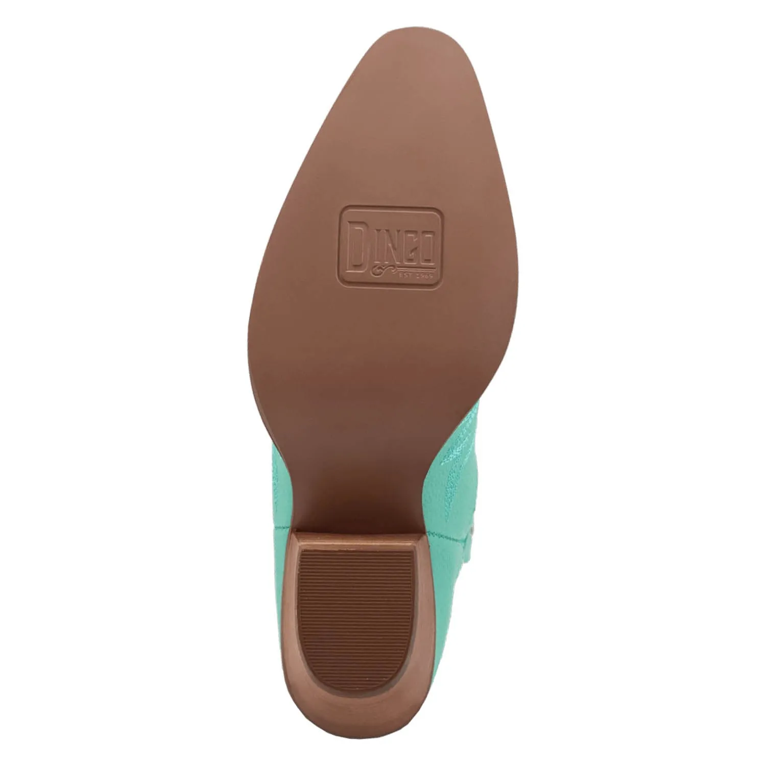 Dingo Womens Preciousie Green Leather Cowboy Boots
