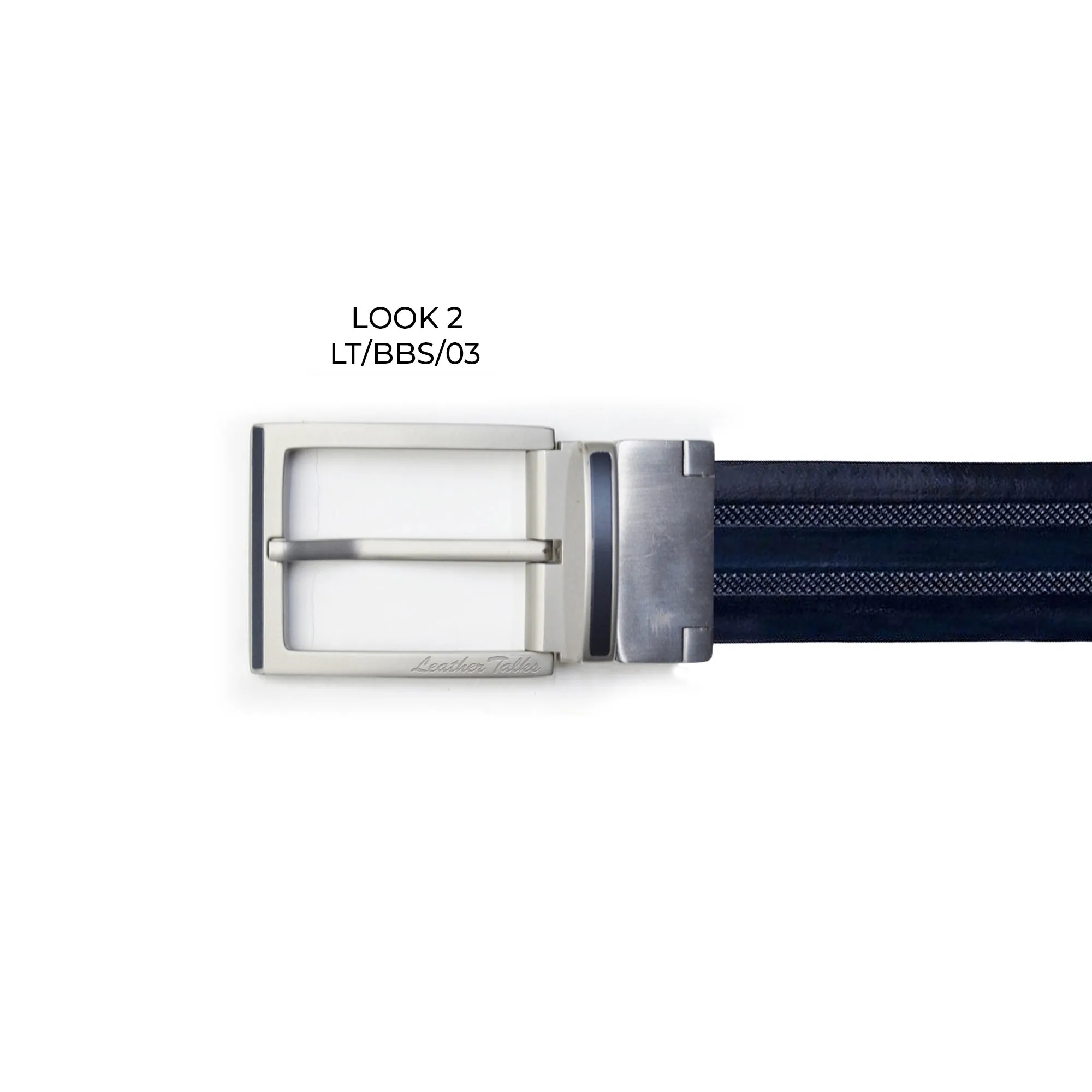 Italian VT Stripe Belt  | Pure Leather Belt For Men  | Color: Blue