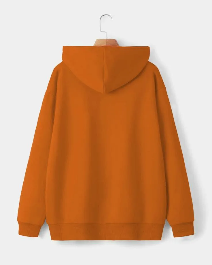 Letter Portrait Print Long-Sleeve Hoodie