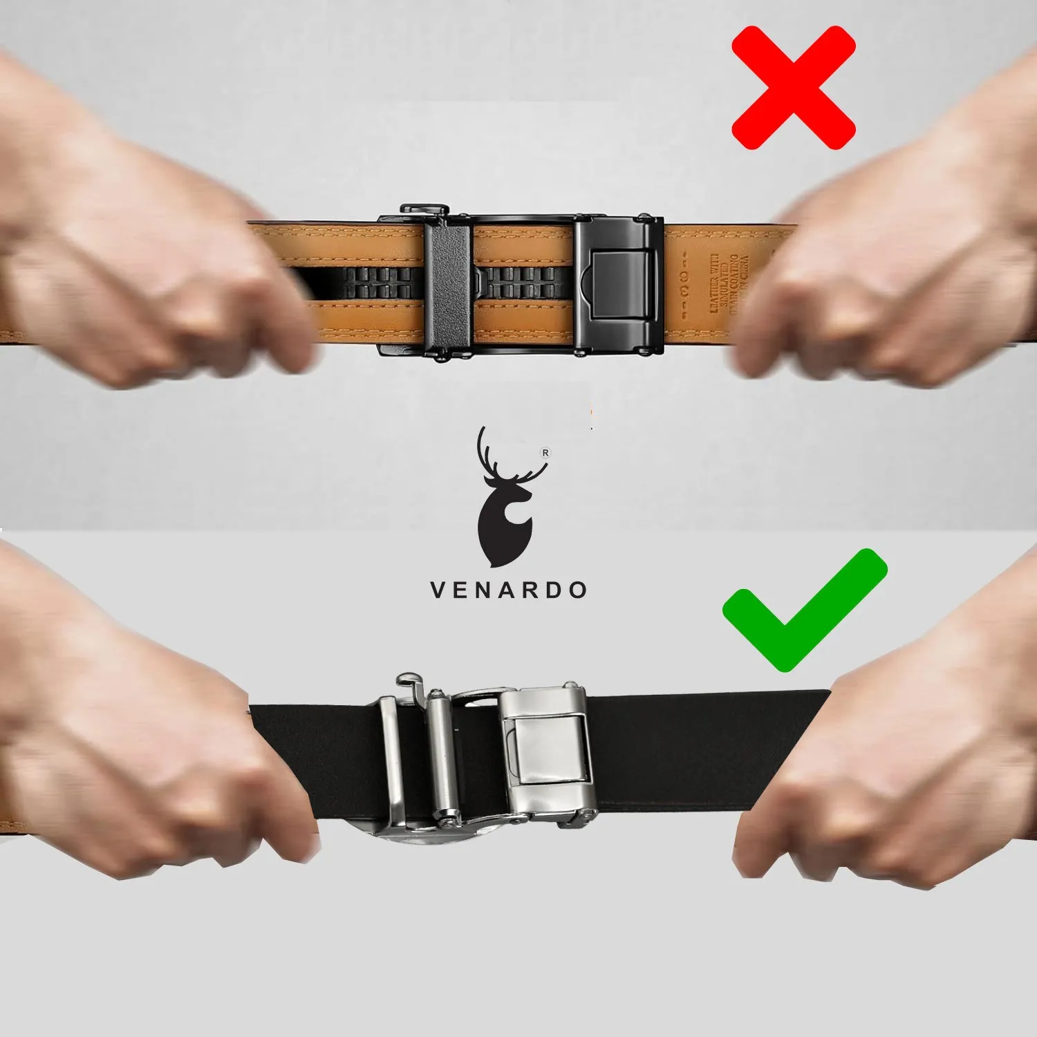 Line Classic  Genuine Leather Autolock  No Hole Belt