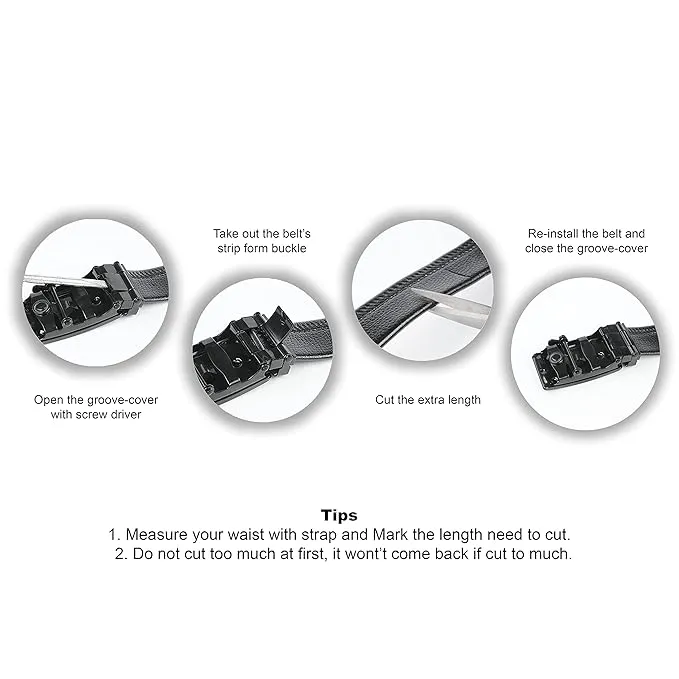 Line Classic  Genuine Leather Autolock  No Hole Belt