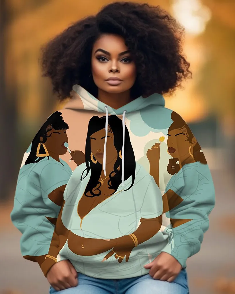 Lollipop Brown Sisters Long-sleeved Hoodie