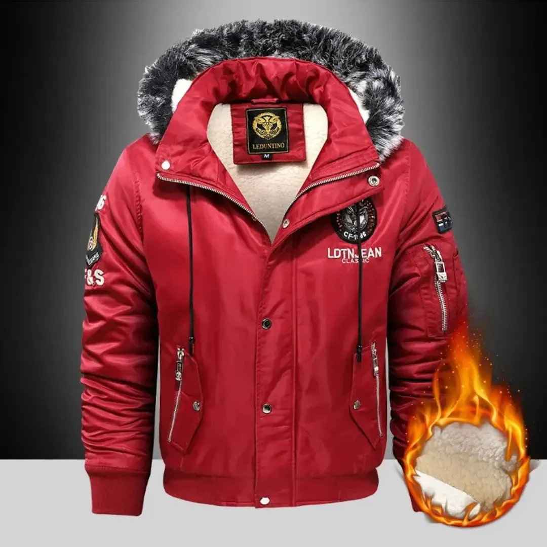 Men's Stylish Insulated Winter Jacket with Removable Hood and Durable Weather-Resistant Fabric