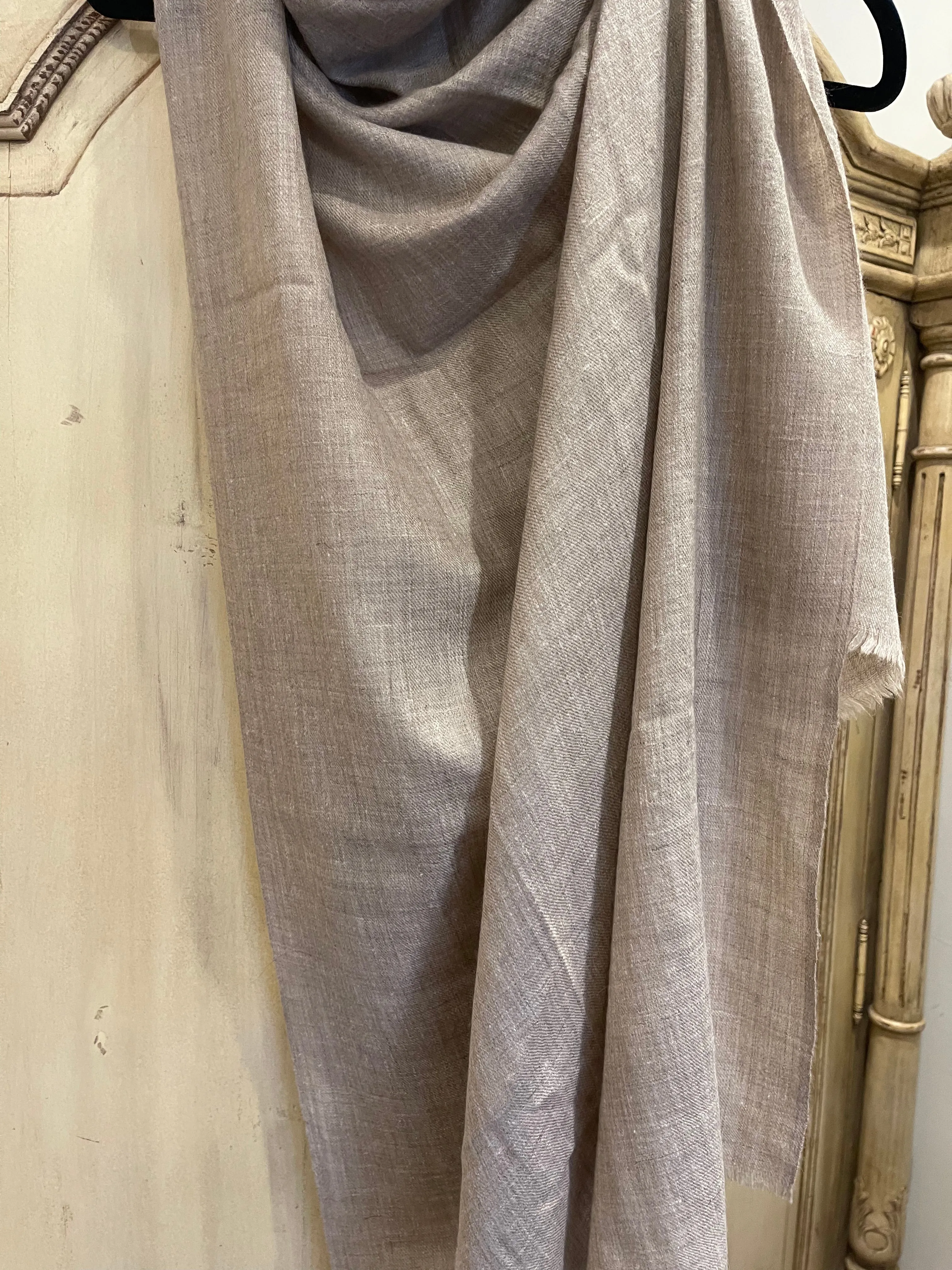 Pashmina Handloomed Scarf - Soft Natural Taupe