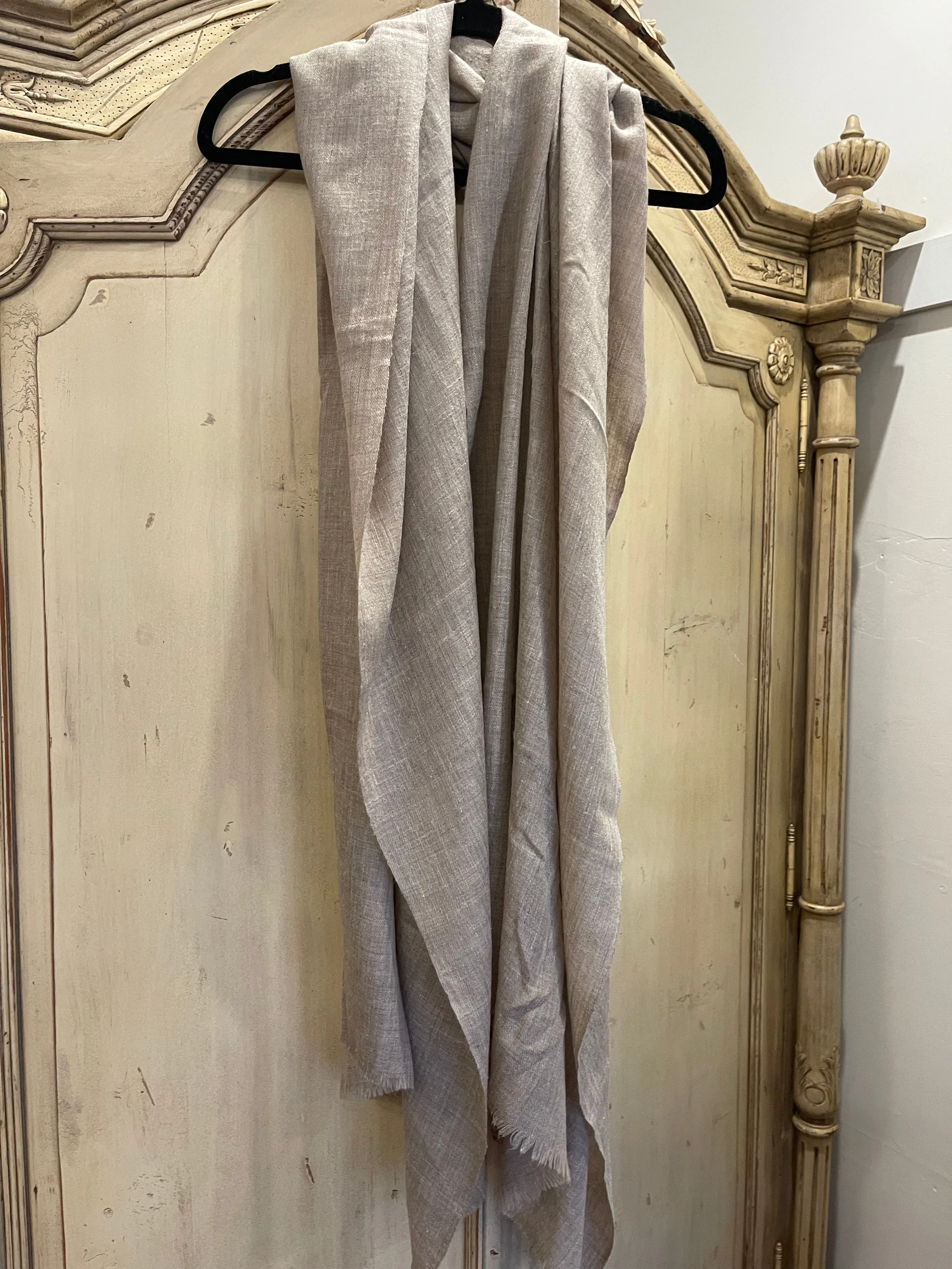 Pashmina Handloomed Scarf - Soft Natural Taupe