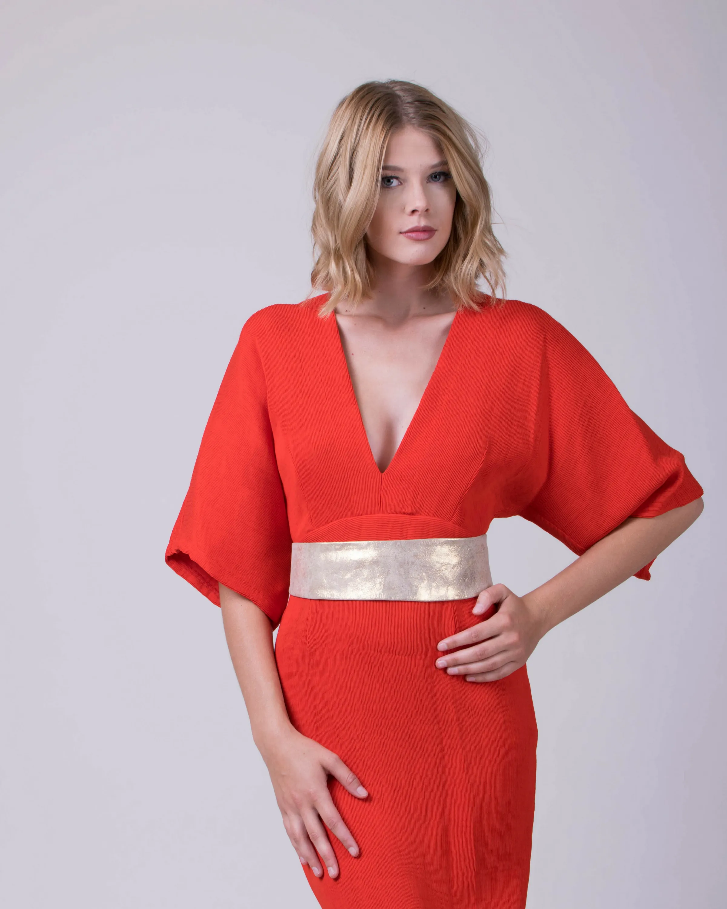 Wrap Leather Belt - Gold