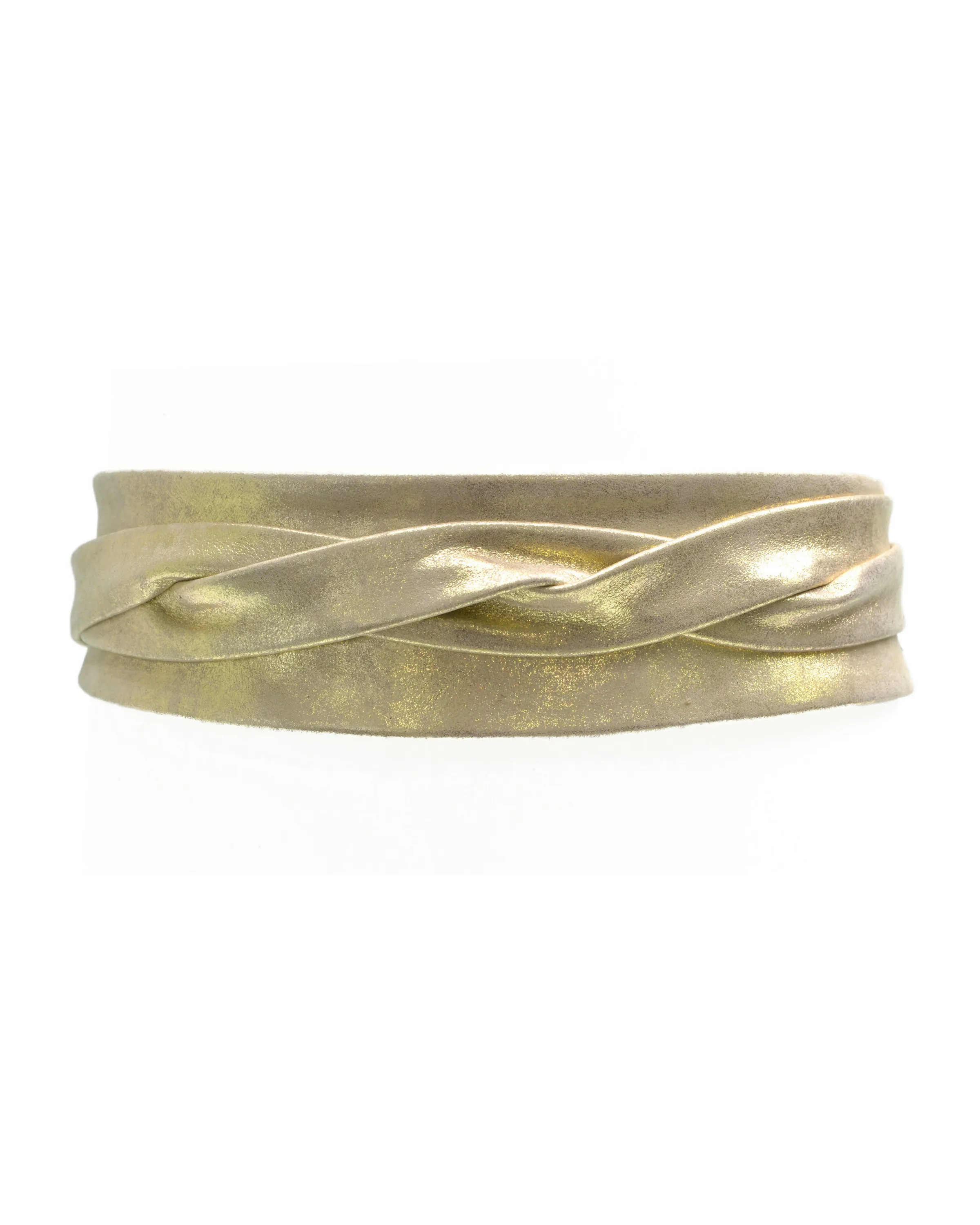 Wrap Leather Belt - Gold