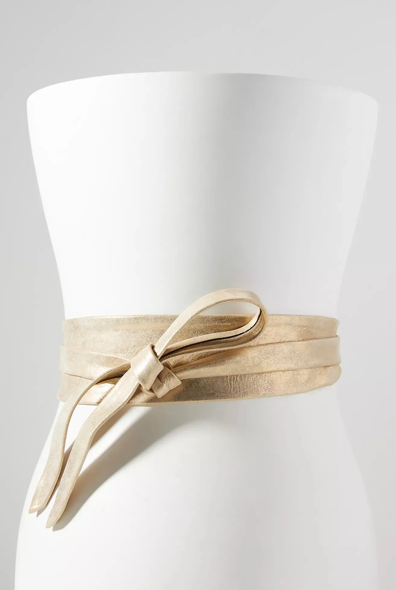Wrap Leather Belt - Gold