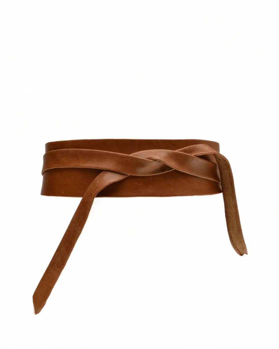 Wrap Leather Belt - Gold