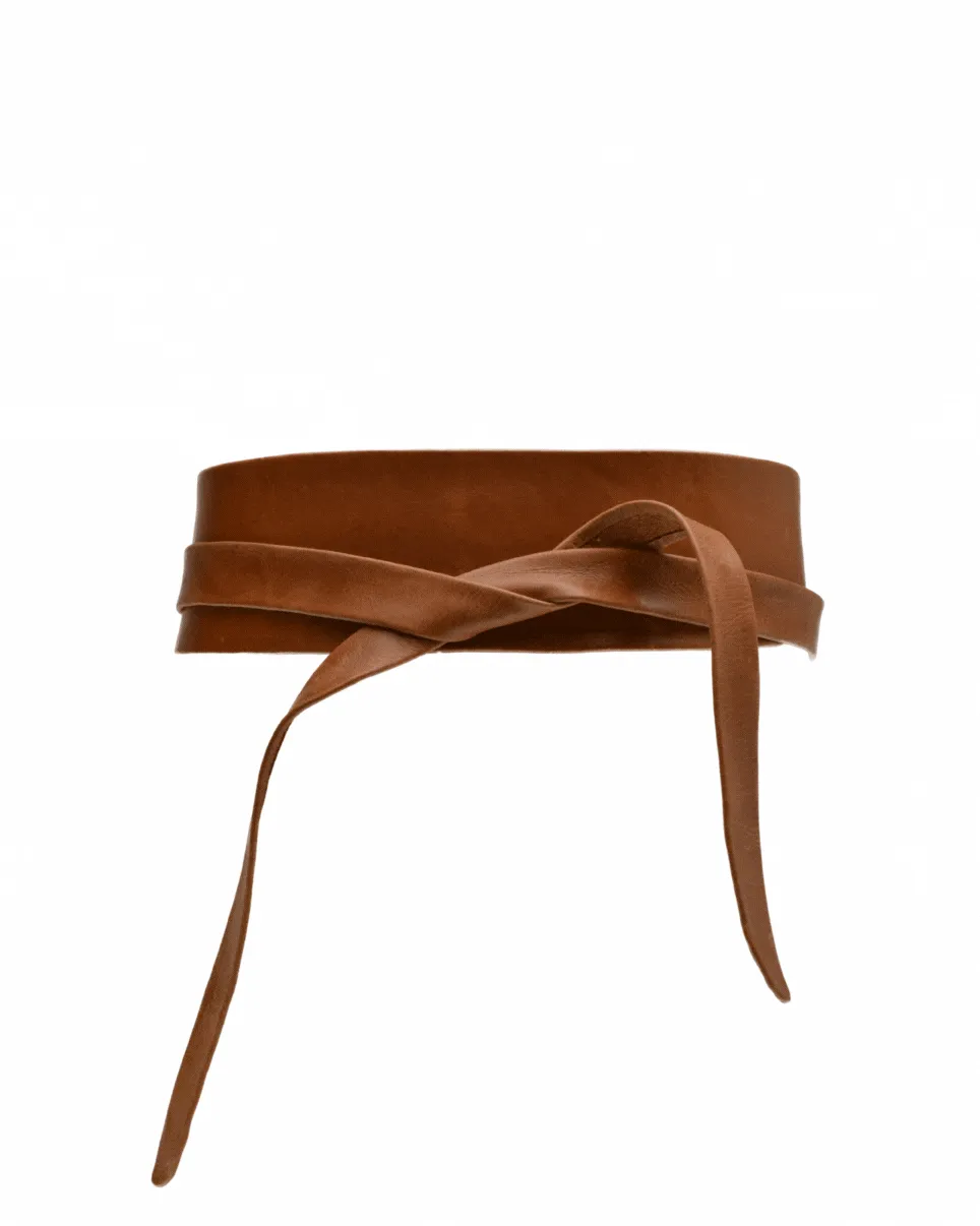 Wrap Leather Belt - Gold
